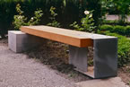 Bench with stone cube  detail  2nd view