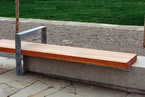 Waterloo benches (douglas fir, galvanized mild steel, concrete)