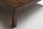 Split Parsons coffee table (wrapped miter detail)