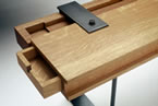 Steel box coffee table - detail  steel bracket