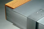 Steel box console table (quarter sawn white oak, mild steel)